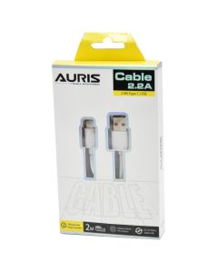 Charging cable, Auris, Type C, Fast Charger, 2.2 A, 1 m