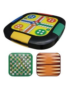 Game Ludo 5 in 1, magnetic, checkers, Chinese chess, Gomoku, 7 lines