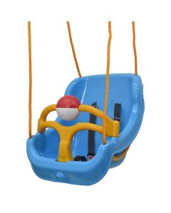 Seat belt for children 6-24 months, plastic, blue/red/green color, with safety belts