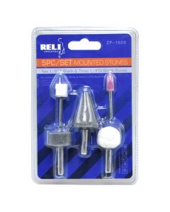 Set with sanding stone for drill, 5 pieces
