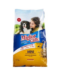 Food for small dogs, Miglior Cane, Mini, with beef, 1.5 kg