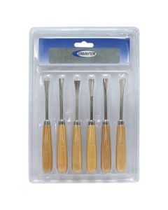 Carving chisel set, 6 pieces, wooden tail