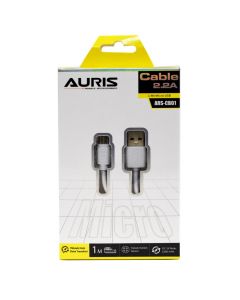 Auris charging cable, ARS-BC01, Micro USB, 2200 mAh, 1 m