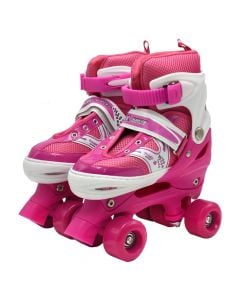 Skates for children, with 4 wheels, 35-38, pink color