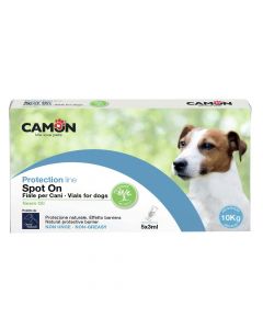 Solution with drops against parasites, Camon, 5 x 3 ml, for dogs weighing up to 10 kg