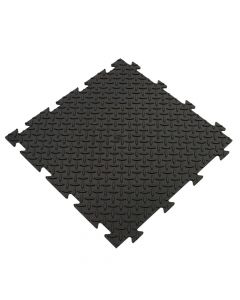 Plastic mat for workplace and gym, Artplast, 50 x 50 x 1 cm, black color, PVC