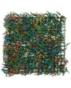 Gardh me gjethe artificiale, Giardino Verde, Buxus, 50 x 50 cm, 550 g, 324 gjethe, ngjyra jshile, lejla, portokalli