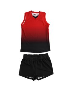 Men's Volleyball Uniform, 4U Sports, S, Red and Black