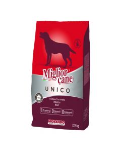 Ushqim profesional per qen, Migliorcane, 2.5 kg, Unico, me mish Vici
