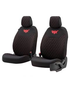 Massage Seat Otom Rsx Sport 1+1 Rsxl-102 Embroidered Original Lacoste (Black+Red Stitching) 2Cp