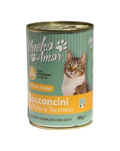 Cat food, MUCHOAMOR, 405 g, with chicken and turkey
