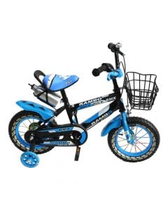 Children's bicycle, 12", Rambo, blue and white color