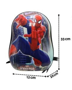Children's travel suitcase, Spiderman, polypropylene, 13", W12 x D25 x H33 cm, blue color, with design