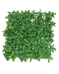 Gardh me gjethe artificiale, PVC, 50x50 cm, ngjyre jeshile