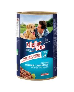 Canned food for dogs, Miglior Cane, 1250g, with fish and chicken