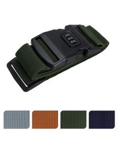 Safety strap for suitcases, Explorer, 180x5 cm, combination lock, mixed colors
