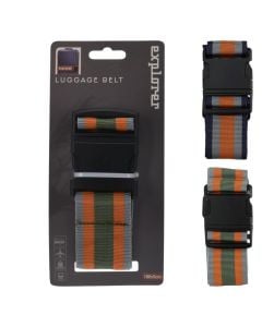 Safety belt for suitcases, Explorer, 180x5 cm, mixed colors