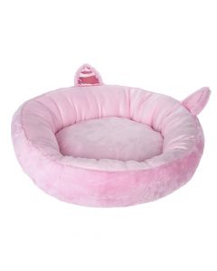 Nest bed for animals, polyester, 56x56x16 cm, pink