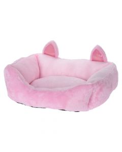 Nest bed for animals, 56x46x22 cm, polyester, pink
