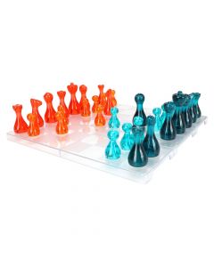 Chess game, 260X50X260mm, transparent, polystyrene material