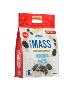 Suplement per rritje mase, Applied Nutrition, 6 kg, Cookies&Cream, proteine 22.9g/100g, 382kcal/100g