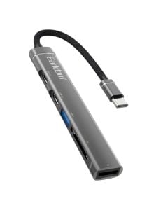 5 in 1 adapter, Earldom, HUB21, 2 Type C inputs, USB input, SD and TF card