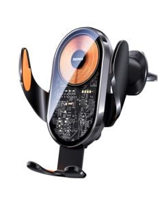 Karikues dhe mbajtës celulari për makinë, Remax, RM-C17i, 15 W, ngjyrë e zezë