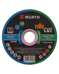 Cutting disc for stainless steel-FIRE CUT-115x1.0mm