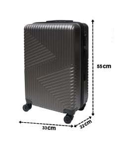 Valixhe udhëtimi, ABS, 20", W33 x D22 x H55 cm, ngjyrë gri e errët