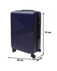 Valixhe udhëtimi, ABS, 28", W45 x D30 x H75 cm, ngjyrë blu e errët