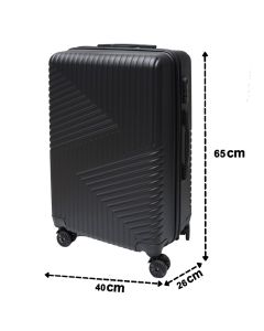 Valixhe udhëtimi, ABS, 24", W40 x D26 x H65 cm, ngjyrë blu e zezë