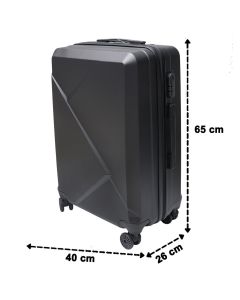 Valixhe udhëtimi, ABS, 24", W40 x D26 x H65 cm, ngjyrë blu e zezë