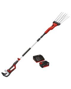 Battery-powered olive shaker, Einhell, GE-FS 18/53 Li-Solo, 2.2 - 3.1 m, telescopic, aluminum body, carbon fiber head + 4 Ah battery