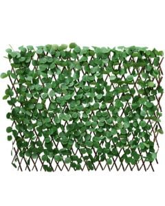 Artificial leaf fence, Giadino Verde, willow fence-Eucalyptus, 90x180 cm, 1800 gr, 253 groups of leaves, green color