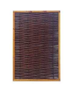 Gardh shelgu me thurje, 120xH180 cm, Materiali: thurje shelgu, korniza: 25x35mm pishe e lyer me vaj, shufra horizontale 5-8mm