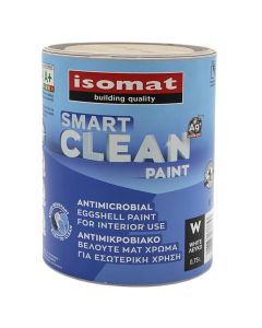 Antimicrobial paint,  ISOMAT smart clean paint, 0.75 L, e white