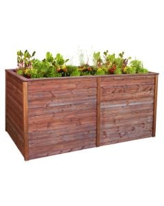 Wooden pots, Raised bed 200, 200x80xH80 cm, wood, chestnut color