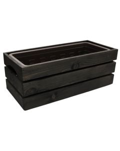 Wooden pots, Flower box BOX 40, 42x19xH17 cm, wood, anthracite color