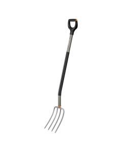 Ergonomic garden fork, grey, 132cm