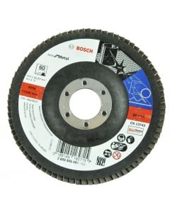 Disk axhustimi, Bosch, 115x22.2 mm, Grit 60, metali