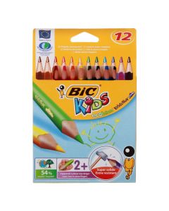 Bic Kids Evolution Triangle Colouring Pencil, (12)