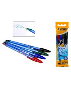 Stilolaps BIC Cristal Soft Blu P4 Ass