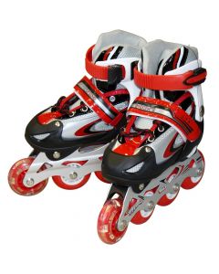 Inline Skates with 4 weels red, Nr 31-34