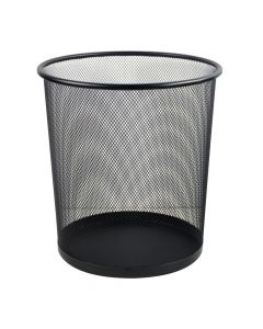 Metal basket, circular, mesh, black, gray, 35x29 cm, 1 piece