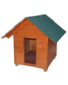 Dog Kennel 72x100x83cm red with green and red roof