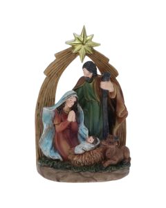 Statujë dekoruese lindja e Krishtit, polirezinë, 13 cm