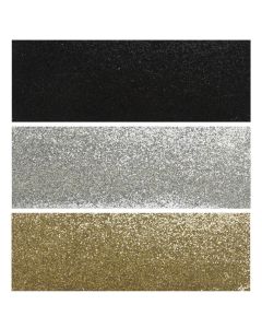 Tablecloth with festive motifs, PP, different colors with glitter, 45x30 cm