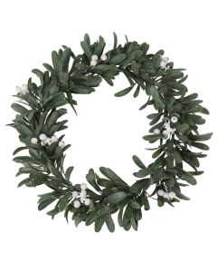 Kurore dekoruese Christmas, Poliester,  ngjyre jeshile me te bardhe