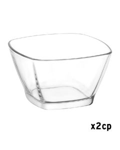 Tas hermetik Defne (PK2), qelq, transparente, 315 cc, 10.6x10.6 x H 6.2 cm