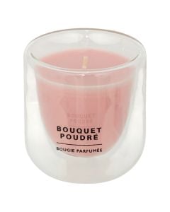 Qiri aromatik me mbajtese qelqi, arome trendafili, ngjyre roze, 130 gr